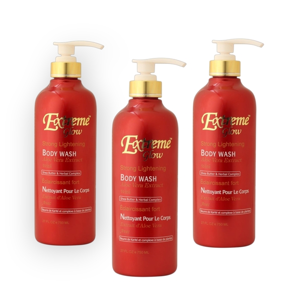 3-Pieces Extreme Glow Strong Body Wash With Aloe Vera Extract 750ml - Picture 1 of 1